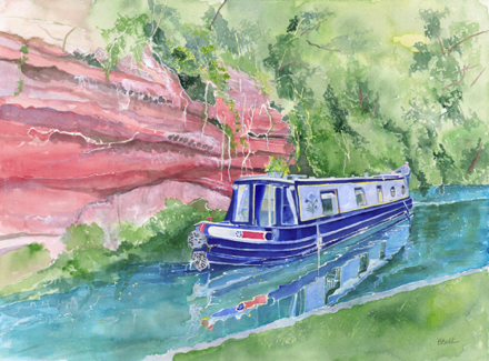 At Caldwall Lock<br><font size=2>In private collection<br>Reproductions available</font>